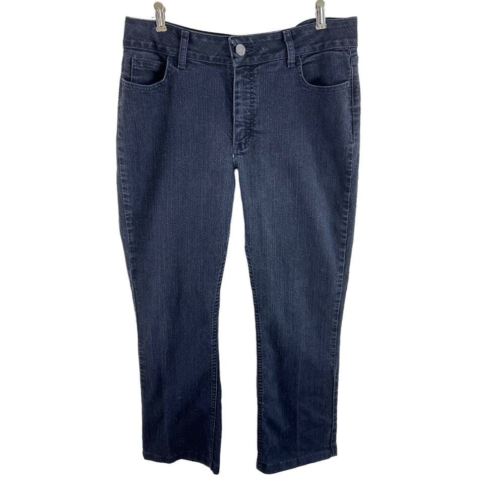 Riders By Lee Vintage Antiqued Black Denim Midrise Bootcut Jeans Size 14